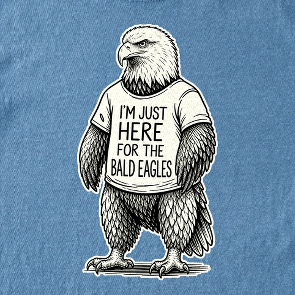 I'm Just Here for the Eagles Kids Cotton T-Shirt