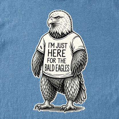I'm Just Here for the Eagles Kids Cotton T-Shirt
