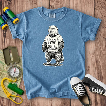 I'm Just Here for the Eagles Kids Cotton T-Shirt