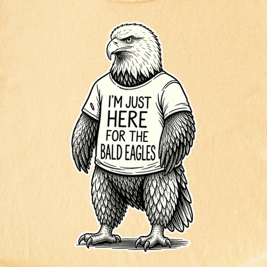 I'm Just Here for the Eagles Kids Cotton T-Shirt