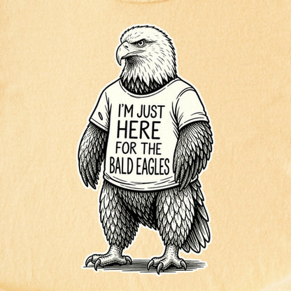 I'm Just Here for the Eagles Kids Cotton T-Shirt