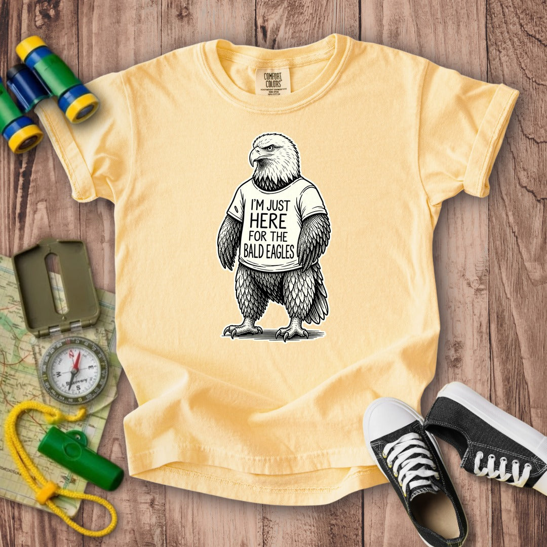 I'm Just Here for the Eagles Kids Cotton T-Shirt