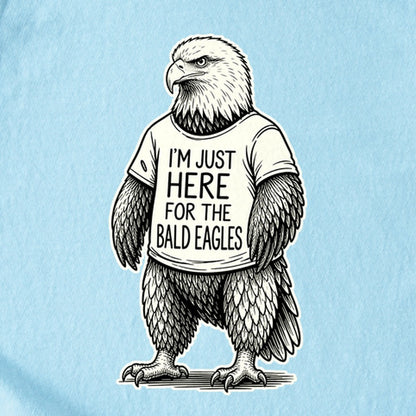 I'm Just Here for the Eagles Kids Cotton T-Shirt