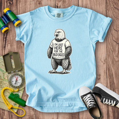 I'm Just Here for the Eagles Kids Cotton T-Shirt