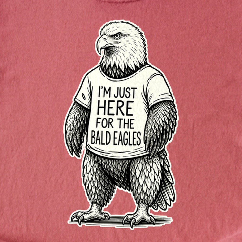 I'm Just Here for the Eagles Kids Cotton T-Shirt