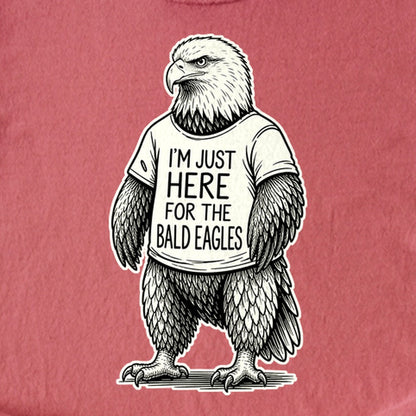 I'm Just Here for the Eagles Kids Cotton T-Shirt