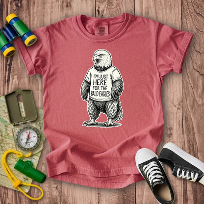 I'm Just Here for the Eagles Kids Cotton T-Shirt