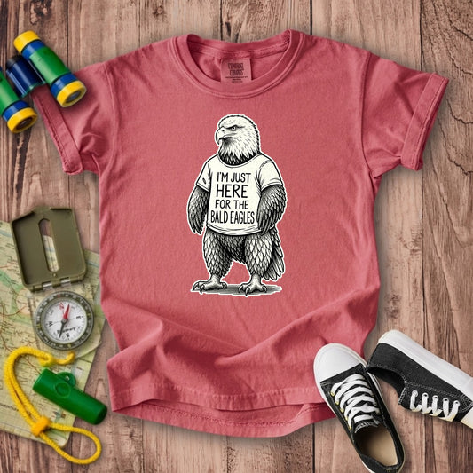 I'm Just Here for the Eagles Kids Cotton T-Shirt
