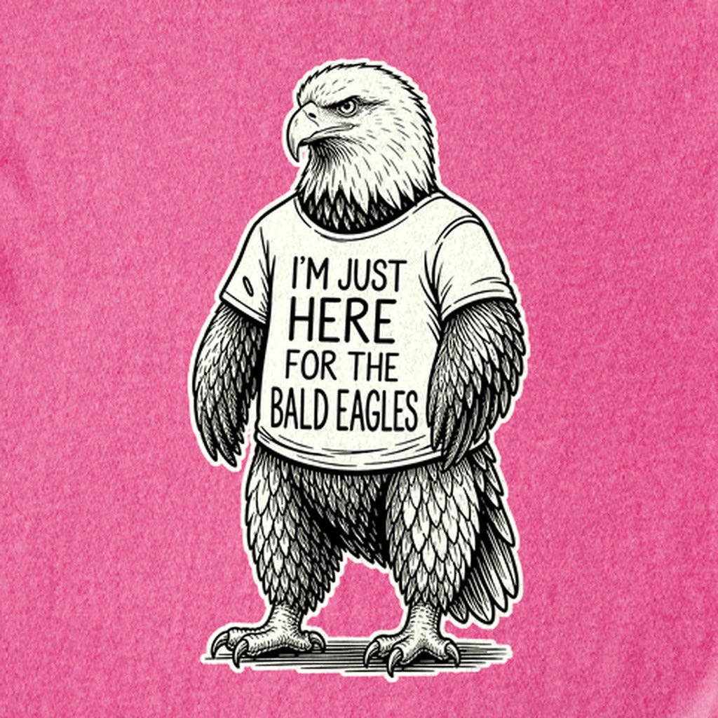 I'm Just Here for the Eagles Kids Cotton T-Shirt