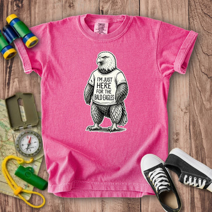 I'm Just Here for the Eagles Kids Cotton T-Shirt