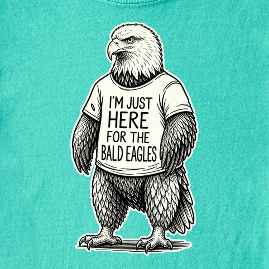 I'm Just Here for the Eagles Kids Cotton T-Shirt