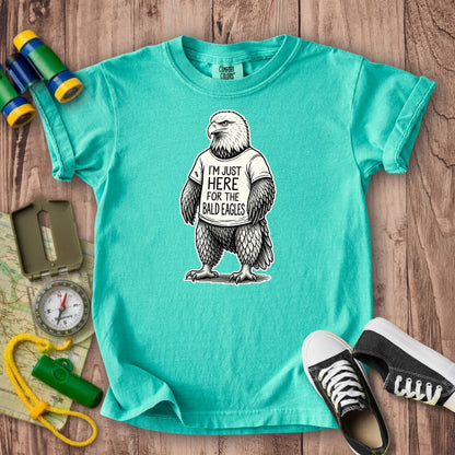 I'm Just Here for the Eagles Kids Cotton T-Shirt