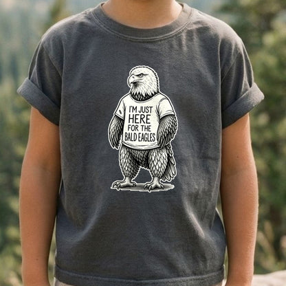 I'm Just Here for the Eagles Kids Cotton T-Shirt
