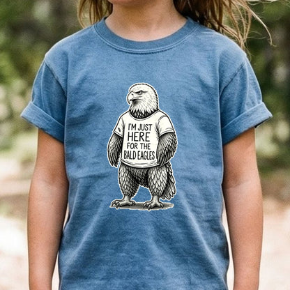 I'm Just Here for the Eagles Kids Cotton T-Shirt