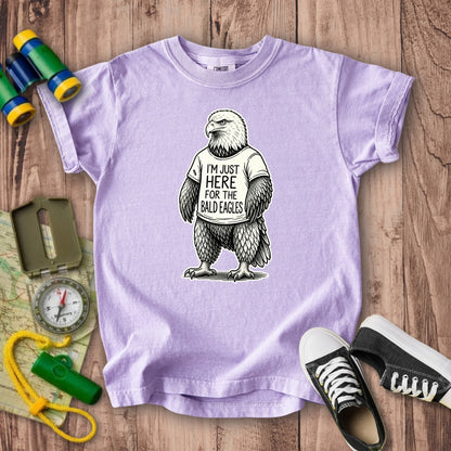 I'm Just Here for the Eagles Kids Cotton T-Shirt