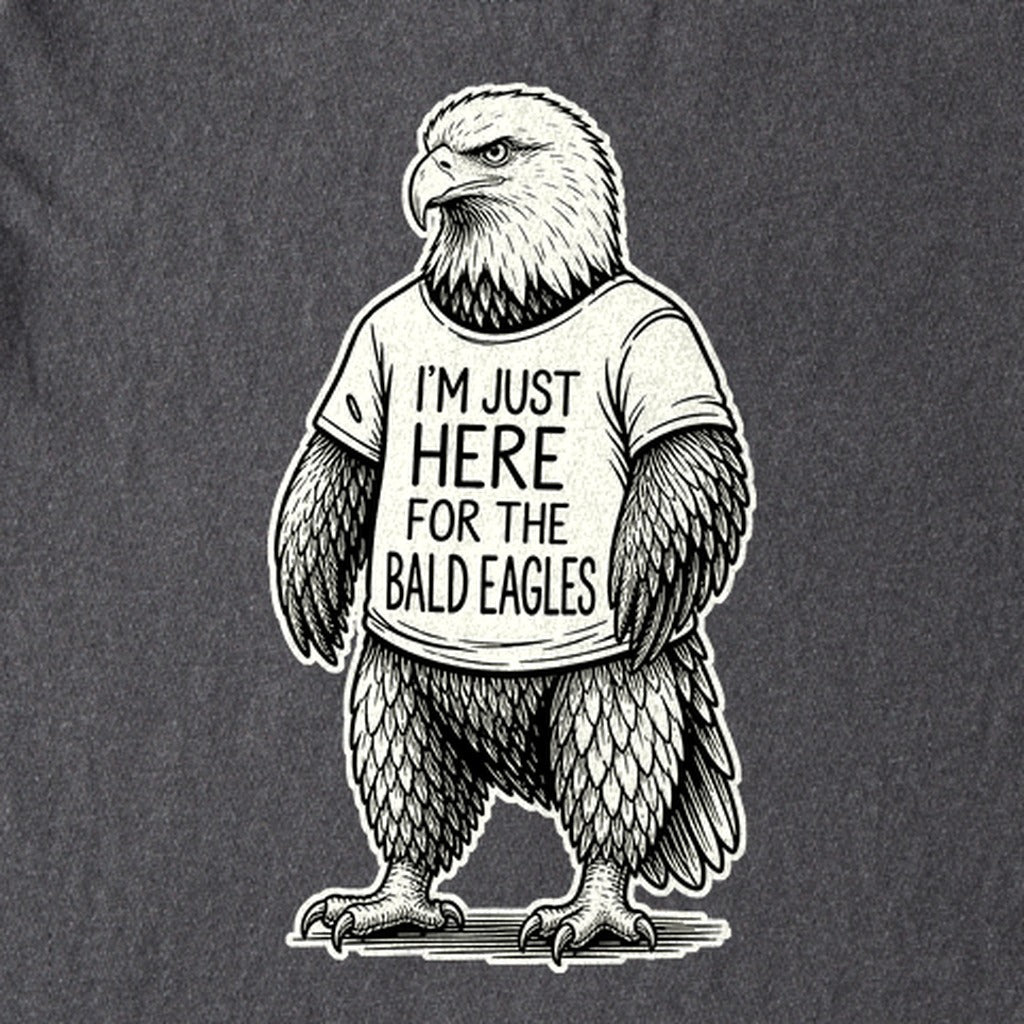 I'm Just Here for the Eagles Kids Cotton T-Shirt