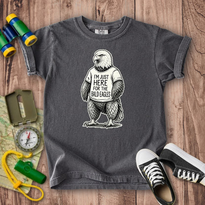 I'm Just Here for the Eagles Kids Cotton T-Shirt