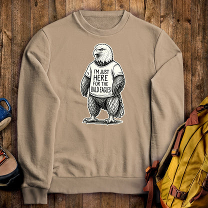 I'm Just Here for the Eagles Crewneck Sweatshirt