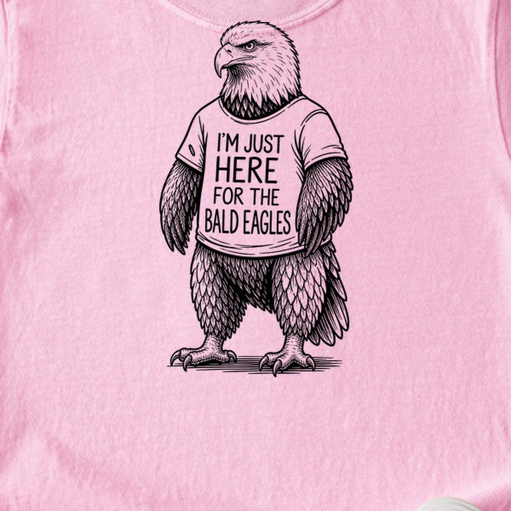 I'm Just Here for the Eagles Kids Cotton T-Shirt