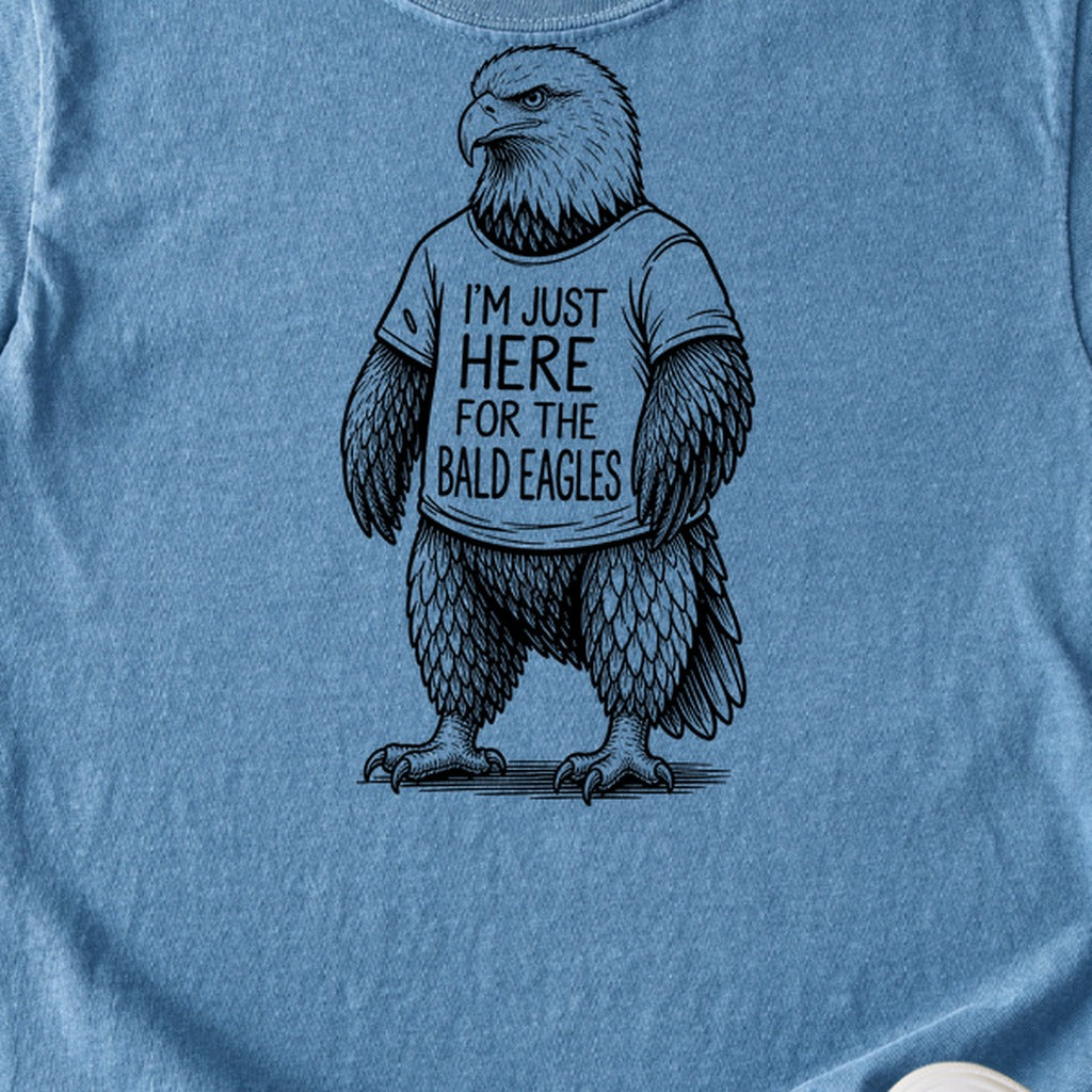 I'm Just Here for the Eagles Kids Cotton T-Shirt