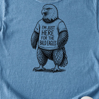 I'm Just Here for the Eagles Kids Cotton T-Shirt