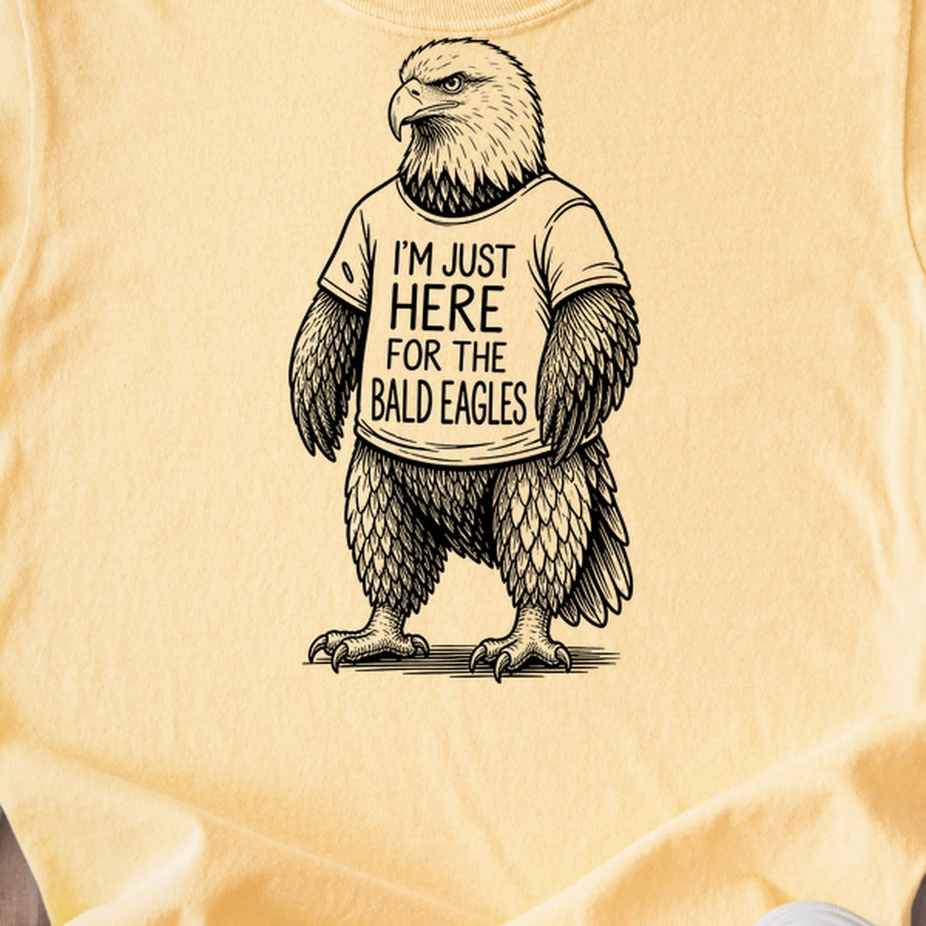 I'm Just Here for the Eagles Kids Cotton T-Shirt