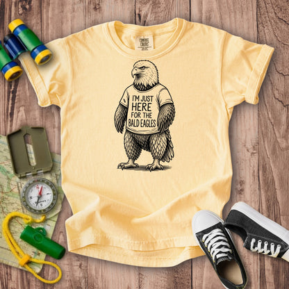 I'm Just Here for the Eagles Kids Cotton T-Shirt