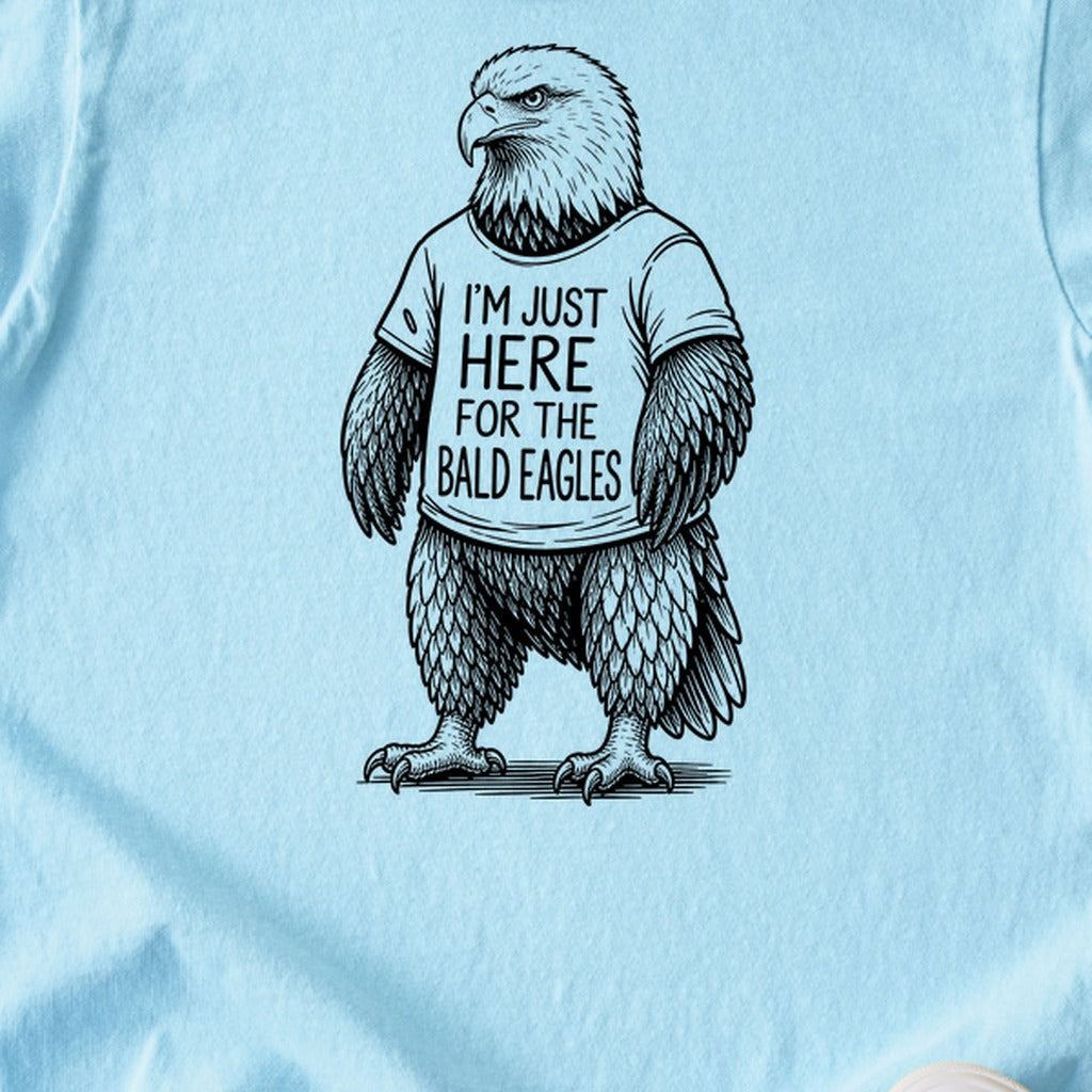 I'm Just Here for the Eagles Kids Cotton T-Shirt