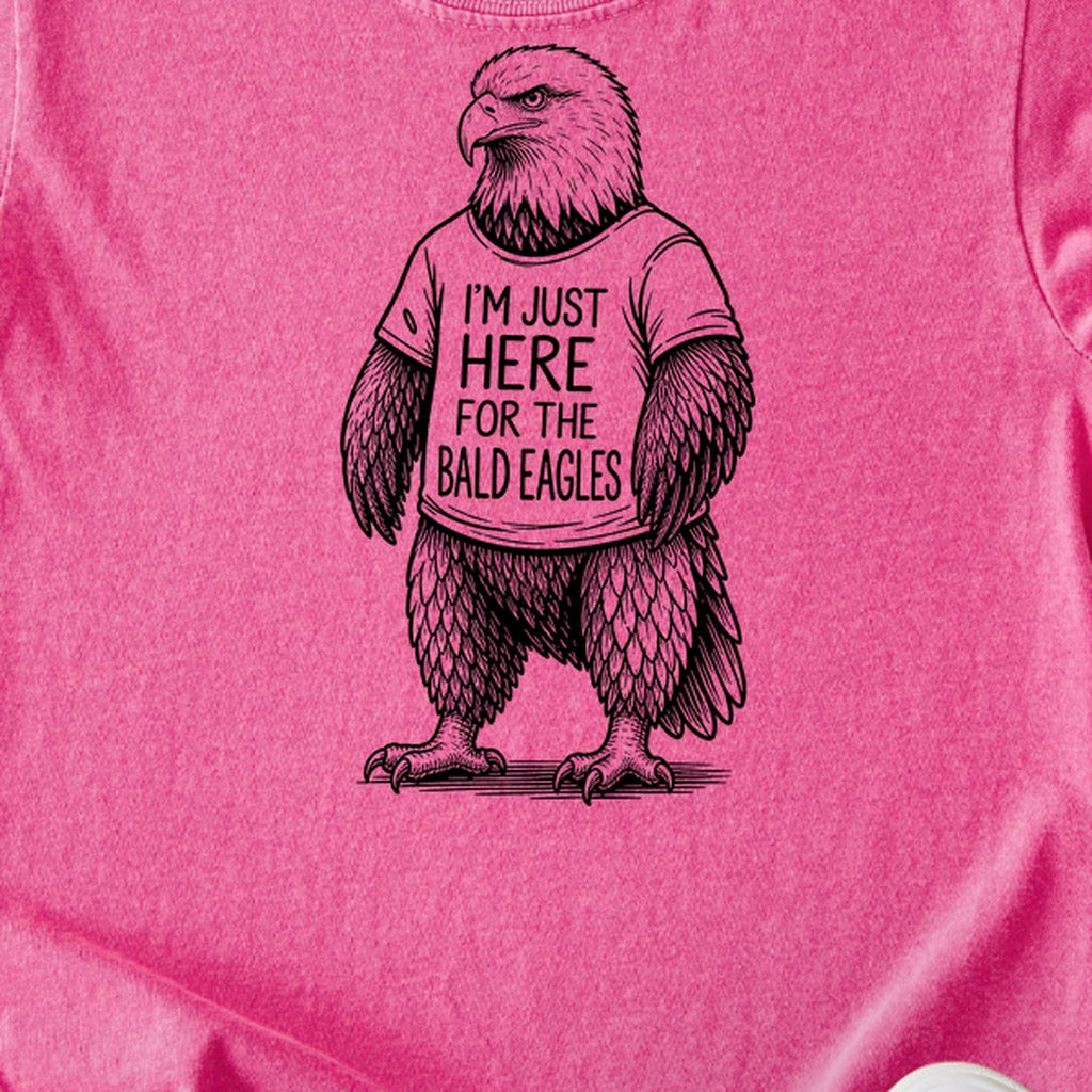 I'm Just Here for the Eagles Kids Cotton T-Shirt