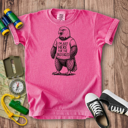 I'm Just Here for the Eagles Kids Cotton T-Shirt