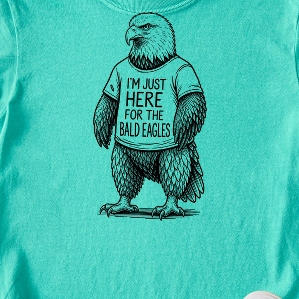I'm Just Here for the Eagles Kids Cotton T-Shirt