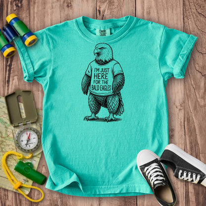 I'm Just Here for the Eagles Kids Cotton T-Shirt