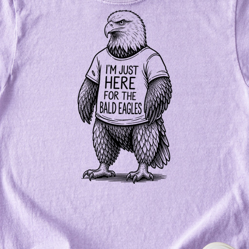 I'm Just Here for the Eagles Kids Cotton T-Shirt