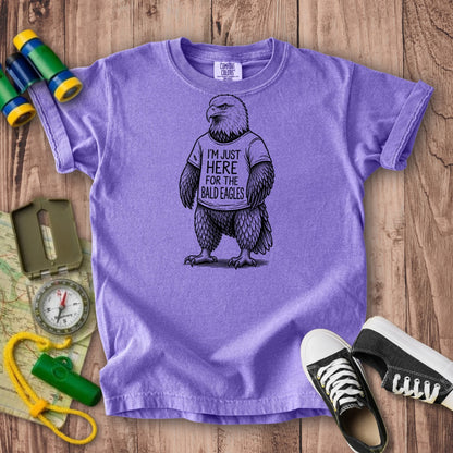 I'm Just Here for the Eagles Kids Cotton T-Shirt