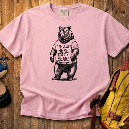 I'm Just Here for the Bears Cotton T-Shirt