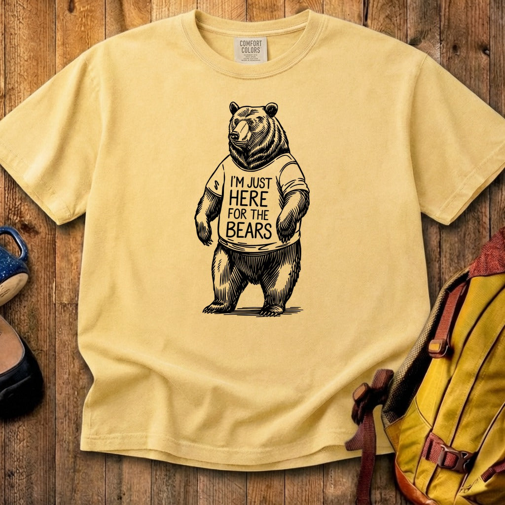 I'm Just Here for the Bears Cotton T-Shirt