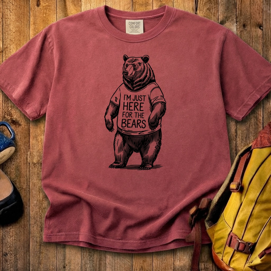 I'm Just Here for the Bears Cotton T-Shirt