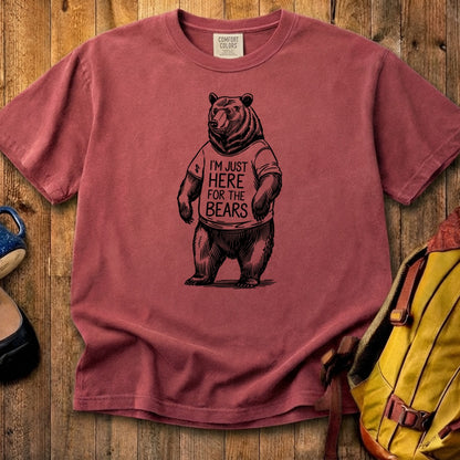 I'm Just Here for the Bears Cotton T-Shirt