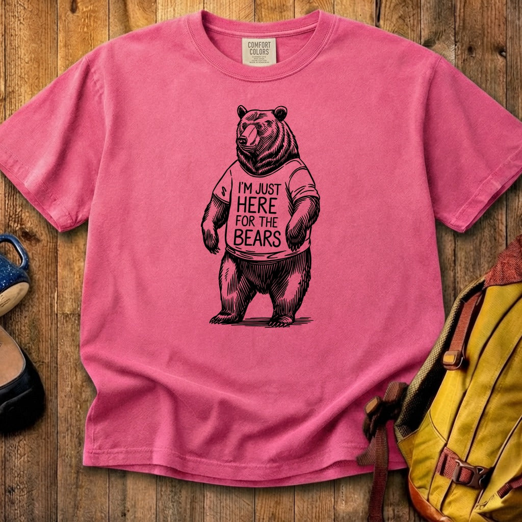 I'm Just Here for the Bears Cotton T-Shirt