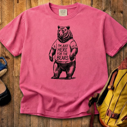 I'm Just Here for the Bears Cotton T-Shirt