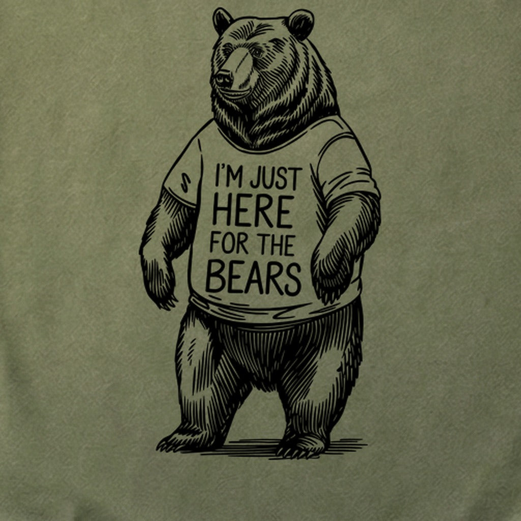 I'm Just Here for the Bears Cotton T-Shirt