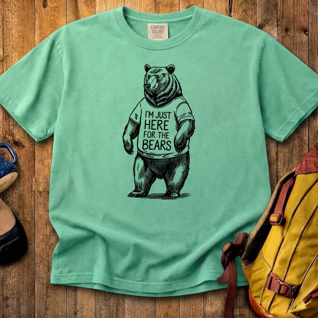 I'm Just Here for the Bears Cotton T-Shirt