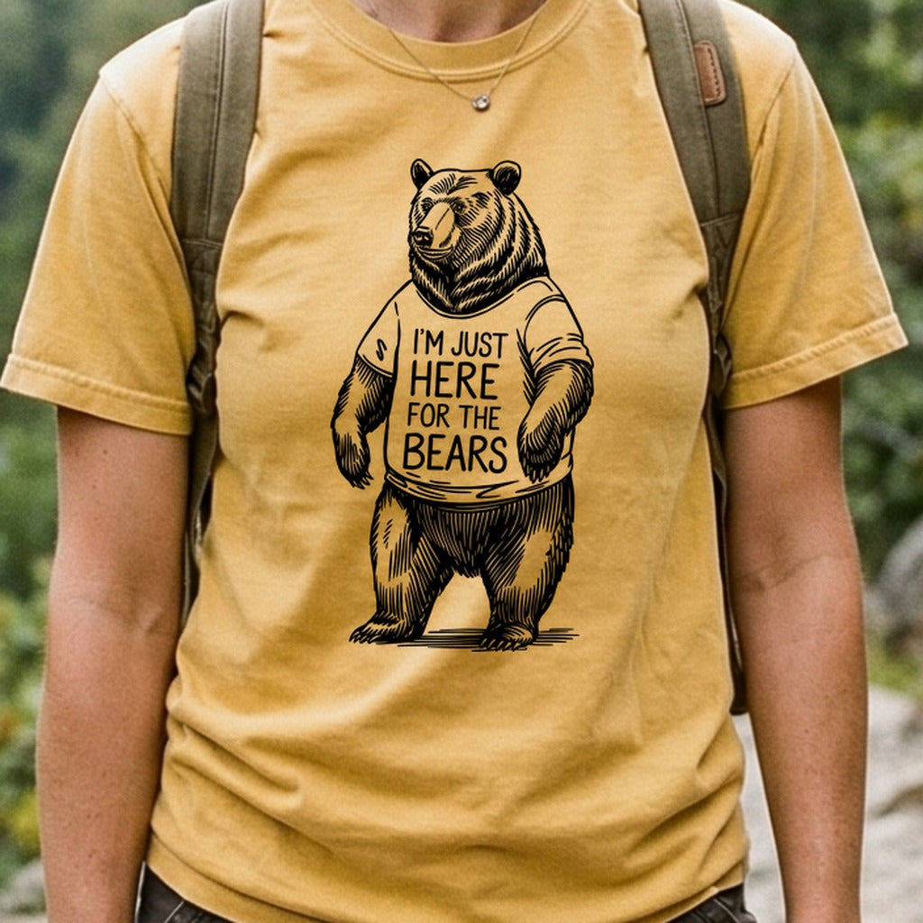 I'm Just Here for the Bears Cotton T-Shirt