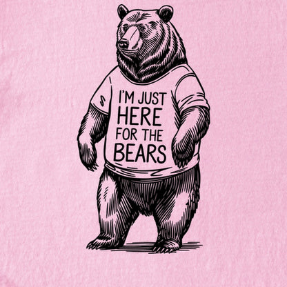 I'm Just Here for the Bears Kids Cotton T-Shirt
