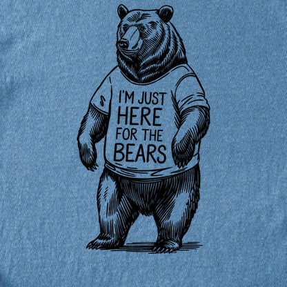 I'm Just Here for the Bears Kids Cotton T-Shirt