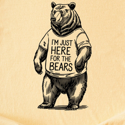 I'm Just Here for the Bears Kids Cotton T-Shirt
