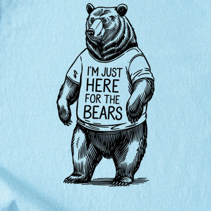 I'm Just Here for the Bears Kids Cotton T-Shirt