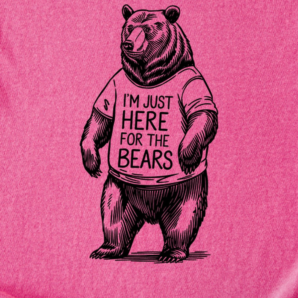 I'm Just Here for the Bears Kids Cotton T-Shirt