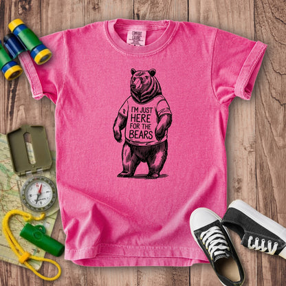 I'm Just Here for the Bears Kids Cotton T-Shirt
