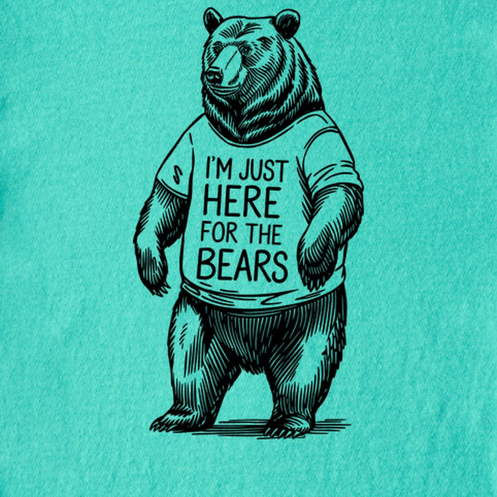 I'm Just Here for the Bears Kids Cotton T-Shirt